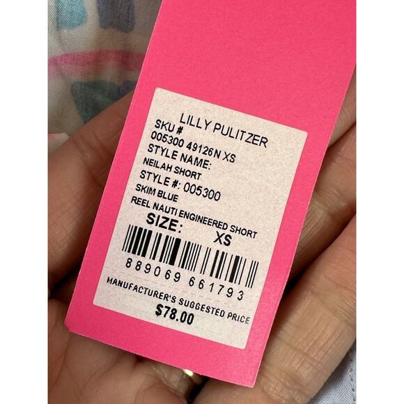 NWT $78 Lilly Pulitzer Neilah Shorts Size XS Women’s Blue - Picture 6 of 11